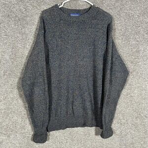 Pendleton Sweater‎ Mens XL Blue Heather Washable Wool Crewneck Pullover Knit